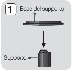 SAMSUNG HT-E4500 - Installazione dei diffusori sul supporto a colonna - 1