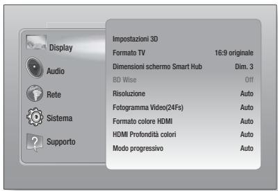 SAMSUNG HT-E4500 - Accesso alla schermata di impostazione - 1