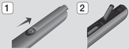 SAMSUNG HT-E4500 - Insertion des piles dans la télécommande - 1