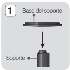 SAMSUNG HT-E4500 - Instalación de los altavoces en un pie de soporte - 1