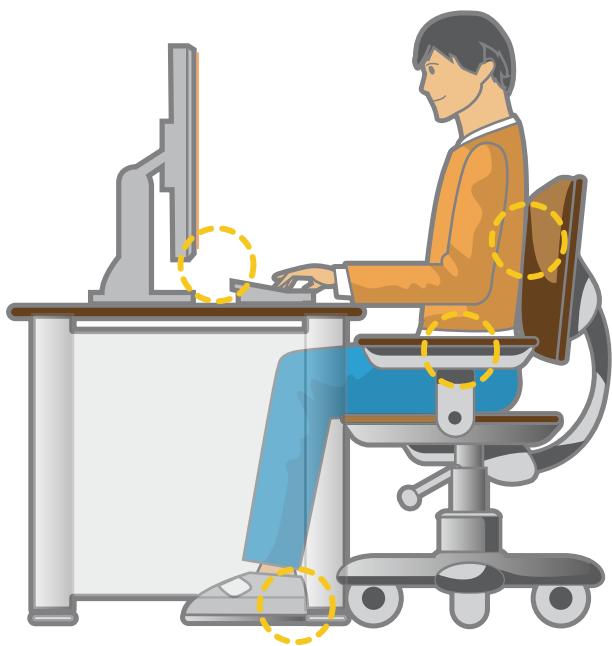 SAMSUNG DP300A2A - Adjust the heights of desks and chairs appropriate to your height. - 1