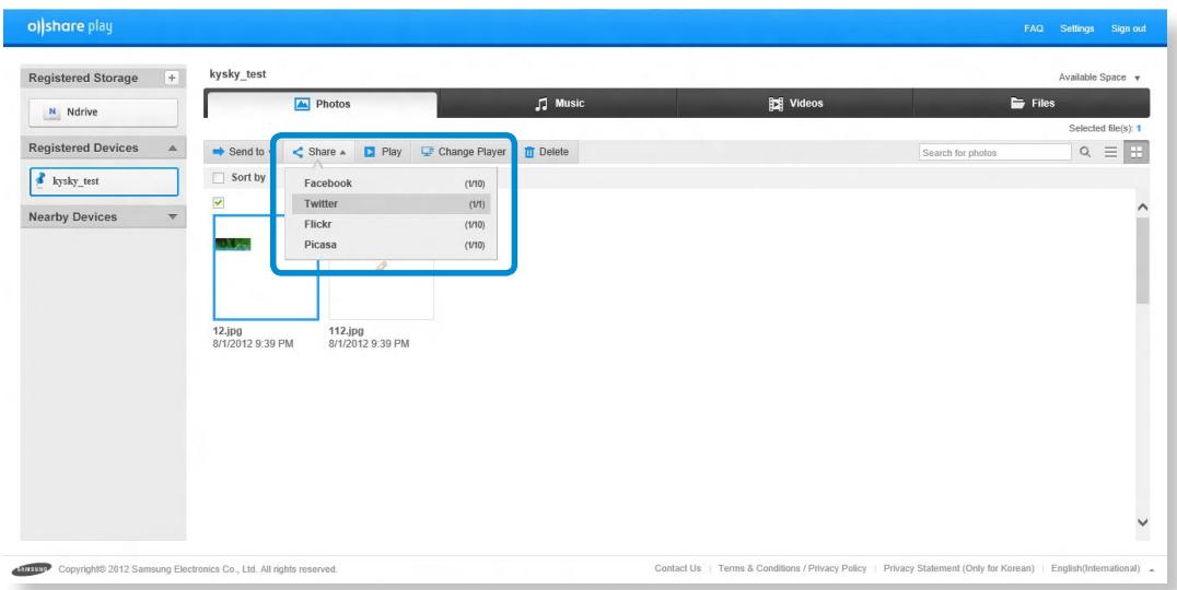 SAMSUNG DP300A2A - Uploading a file to a SNS - 1