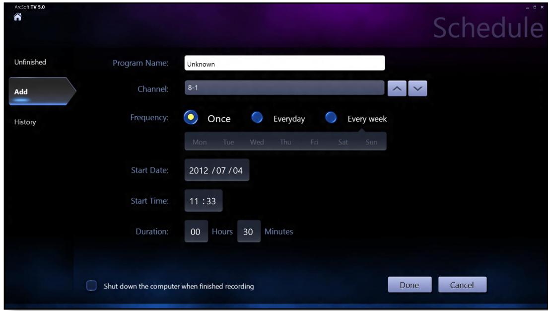 SAMSUNG DP500A2D - Creating a recording schedule - 1