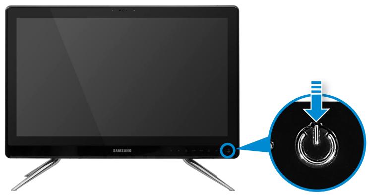 SAMSUNG DP500A2D - Press the Power button to turn the computer on. - 1