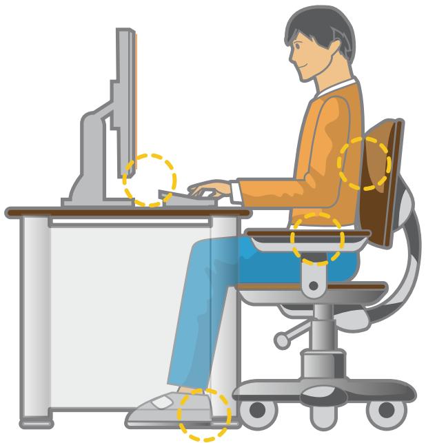 SAMSUNG DP500A2D - Adjust the heights of desks and chairs appropriate to your height. - 1