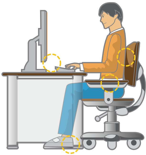 SAMSUNG DP700A7D-S02FR,  DP700A3D-S01FR - Réglez la hauteur des bureaux et des sièges selon votre taille. - 1