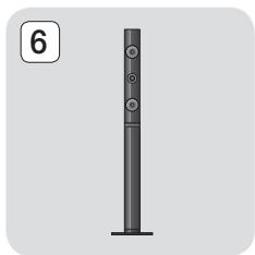 SAMSUNG HT-E5550 - Installing the Speakers on the Tallboy Stand - 6