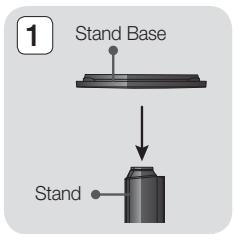 SAMSUNG HT-E5550 - Installing the Speakers on the Tallboy Stand - 1