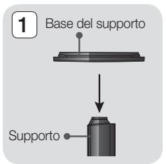 SAMSUNG HT-E5550 - Installazione dei diffusori sul supporto a colonna - 1