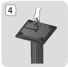 SAMSUNG HT-E5550 - Installazione dei diffusori sul supporto a colonna - 4
