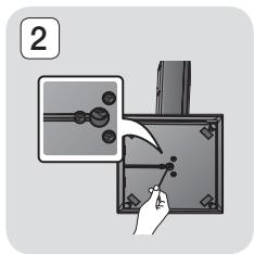 SAMSUNG HT-E5550 - Installazione dei diffusori sul supporto a colonna - 2