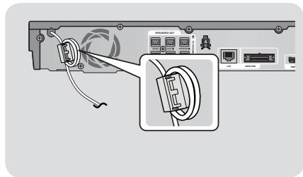 SAMSUNG HT-E5550 - Attaching the Toroidal Ferrite Core to the Power Cord of the Main Unit - 1