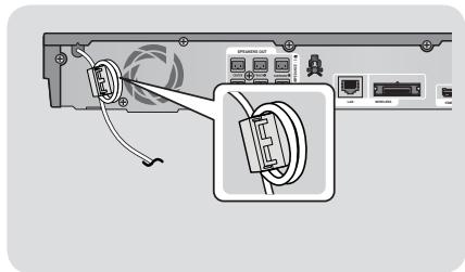 SAMSUNG HT-E5550 - Fixation du noyau torique en ferrite au cordon d'alimentation de l'unité principale - 1