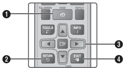 SAMSUNG HT-E5550 - Buttons on the Remote Control Used for the Settings Menu - 1