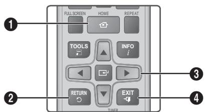 SAMSUNG HT-E5550 - Im Einstellungen Menu verwendete Fernbedienungstasten - 1