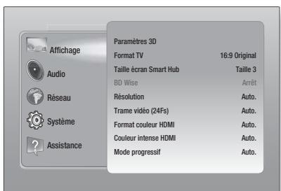 SAMSUNG HT-E5550 - Acceder à l'écran Paramètres - 1