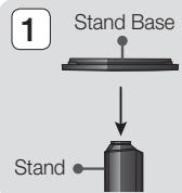 SAMSUNG HT-F5500 - Installing the Speakers on the Tallboy Stand - 1