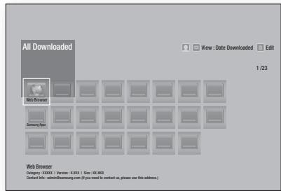 SAMSUNG HT-F5500 - Using the All Downloaded Screen - 1