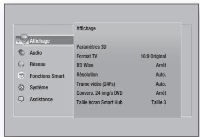 SAMSUNG HT-F5500 - Acceder à l'écran Paramètres - 1