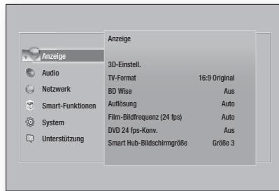 SAMSUNG HT-F5500 - Zugriff auf den Einstellungen Bildschirm - 1