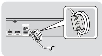 SAMSUNG HT-F5500 - Fixation du noyau torique en ferrite au cable LAN de l'appareil - 1