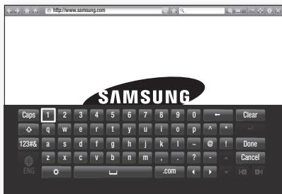 SAMSUNG HT-F5500 - Utilisation de la fenêtre contextuelle du clavier - 1