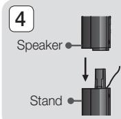SAMSUNG HT-F5500 - Installing the Speakers on the Tallboy Stand - 4