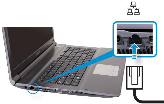 SAMSUNG NP-RV520E - Connecting to the Wired LAN - 1