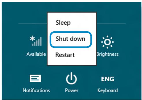SAMSUNG NP-RV520E - Turning the computer off - 2