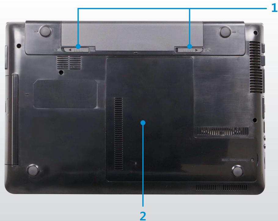 SAMSUNG NP-RV520I - Bottom View - 1
