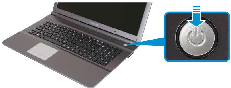 SAMSUNG NP-RV520I - Turning the computer on - 1