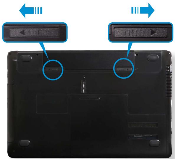 SAMSUNG NP300E5E - Installing/Removing the Battery - 1