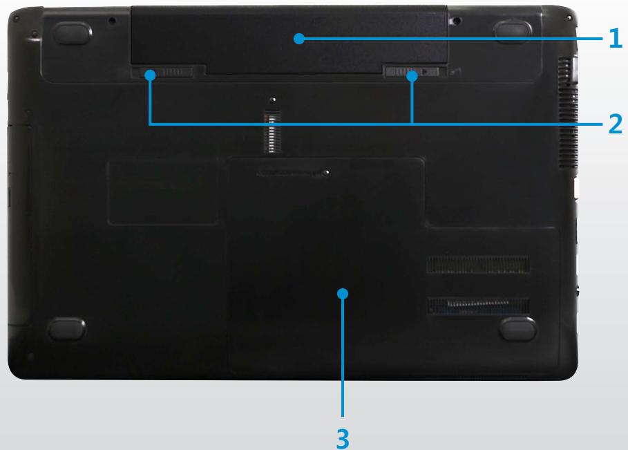 SAMSUNG NP300E5E - Bottom View - 1