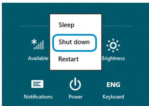 SAMSUNG NP300E5E - Turning the computer off - 3