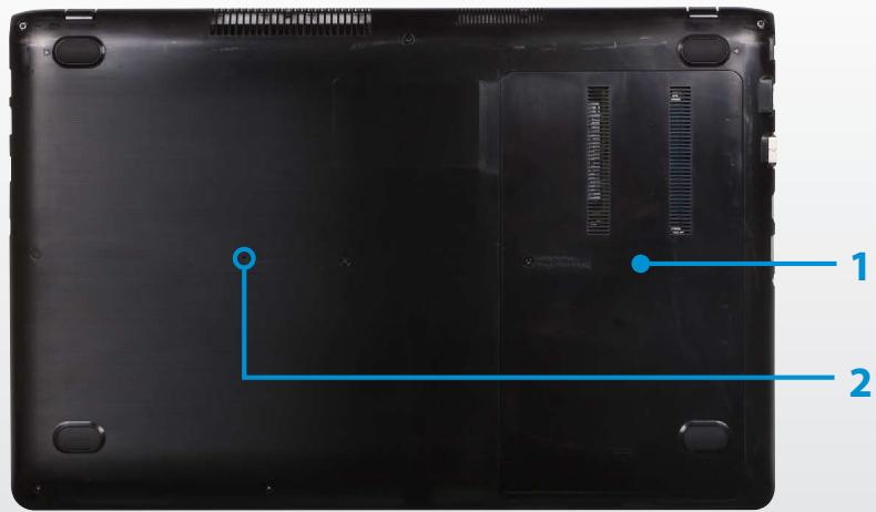 SAMSUNG NP510R5E - Bottom View - 1