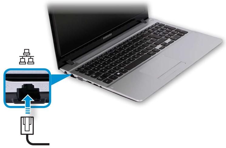 SAMSUNG NP510R5E - Connecting to the Wired LAN - 1