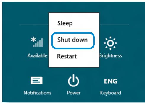 SAMSUNG NP780Z5E - Turning the computer off - 5