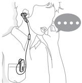 SAMSUNG BLUETOOTH HEADSET MONO BHM1500 - Wearing the headset - 1