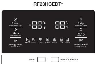 SAMSUNG RF23HCEDBSR - Controlling the Freezer temperature - 2