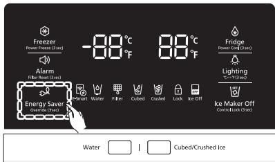 SAMSUNG RF23HCEDBSR - Activation et désactivation du mode override - 2