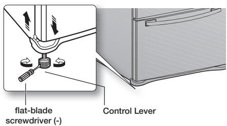 SAMSUNG RF28HMEDBSR - How to adjust the level - 1