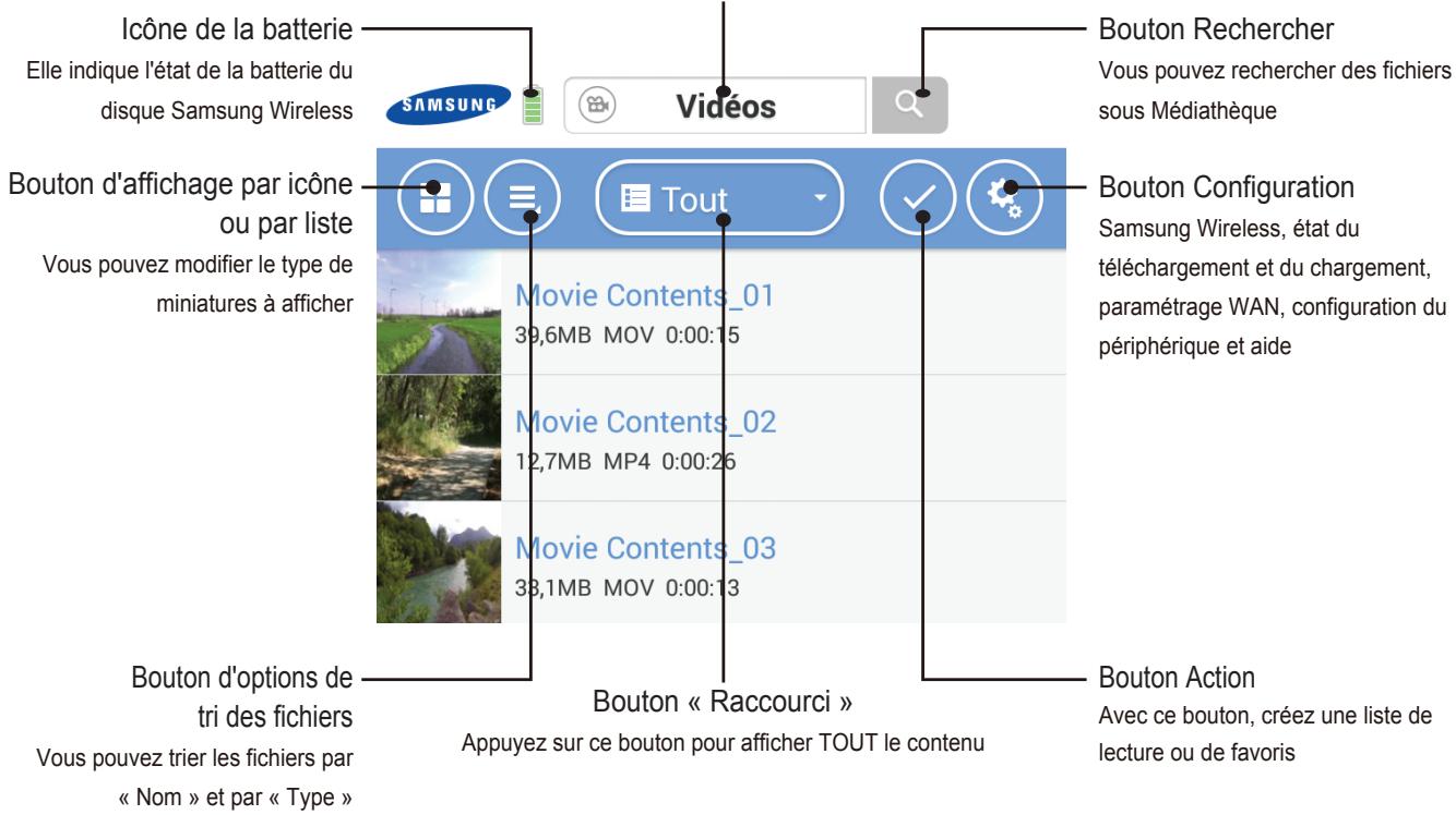 SAMSUNG M3 - Description de l'interface utilisée de l'application android - 1