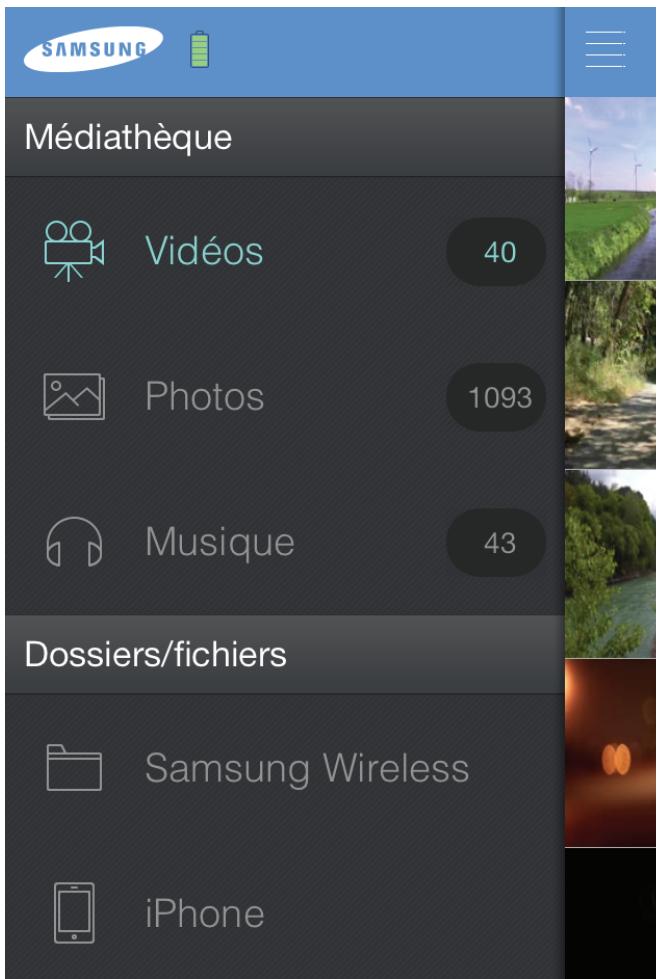 SAMSUNG M3 - Description de l'interface utilisateur de l'application ios - 7