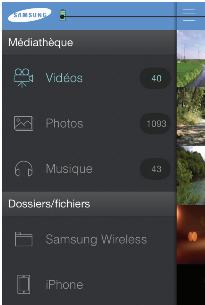 SAMSUNG M3 - Description de l'interface utilisateur de l'application ios - 1