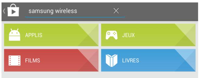 SAMSUNG M3 - Installation de l'application samsung wireless sur votre appareil android - 1