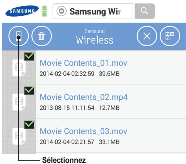 SAMSUNG M3 - Description de l'interface utilisée de l'application android - 3