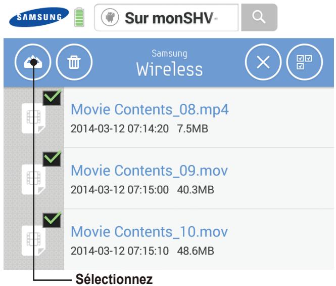 SAMSUNG M3 - Description de l'interface utilisée de l'application android - 4