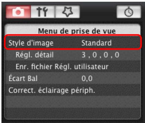 CANON EOS UTILITY VERSION 2.6 - Cliquez sur [Style d'image]. - 1