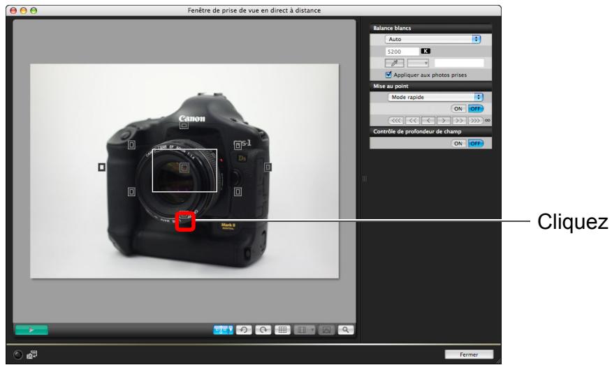 CANON EOS UTILITY VERSION 2.6 - Cliquez sur le collimateur autofocus sur l'emplacement que vous souhaitez mettre au point. - 1