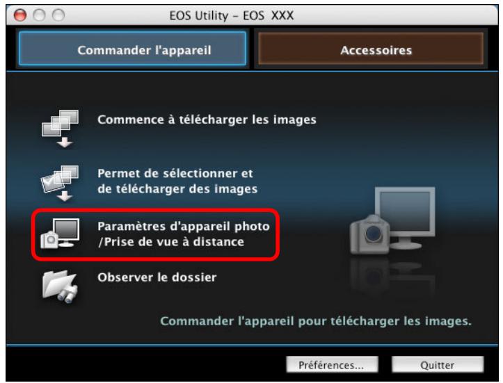CANON EOS UTILITY VERSION 2.6 - Réglage des fonctions de l'appareil photo - 1